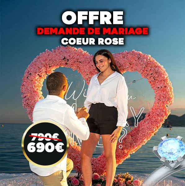 Demande en mariage COEUR ROSE 🩷