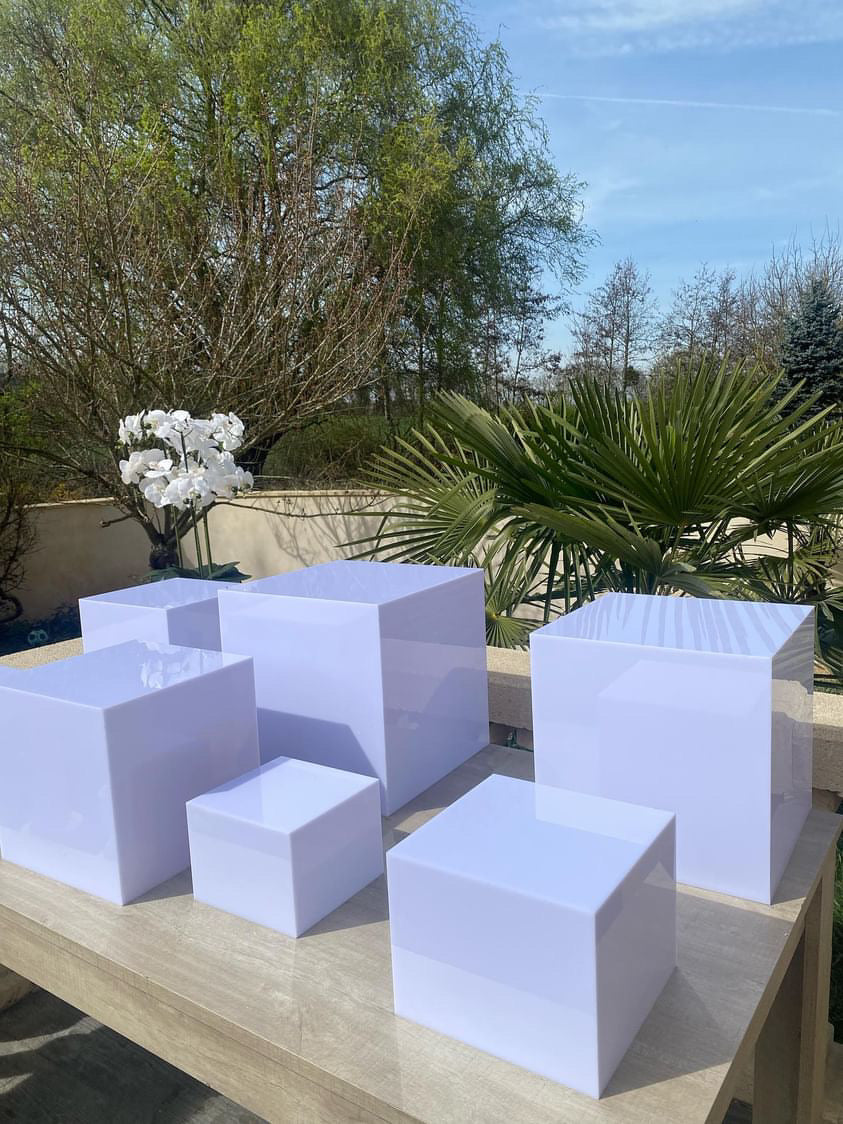 6 cubes acryliques